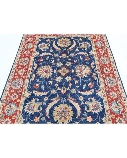 Ziegler 4' 8" X 6' 9" Hand Knotted Wool Rug 4' 8" X 6' 9" (142 X 206) / Blue / Wool
