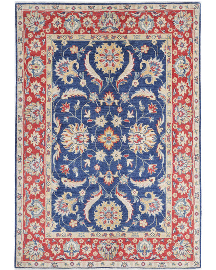 Ziegler 4' 8" X 6' 9" Hand Knotted Wool Rug 4' 8" X 6' 9" (142 X 206) / Blue / Wool