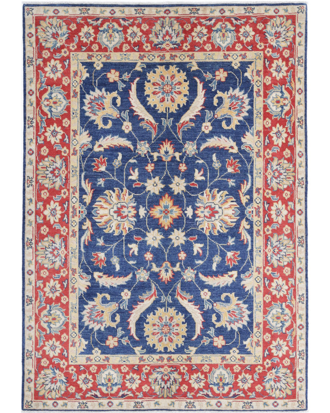 Ziegler 4' 8" X 6' 9" Hand Knotted Wool Rug 4' 8" X 6' 9" (142 X 206) / Blue / Wool