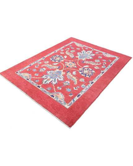 Ziegler 5' 1" X 6' 7" Hand Knotted Wool Rug 5' 1" X 6' 7" (155 X 201) / Red / Wool