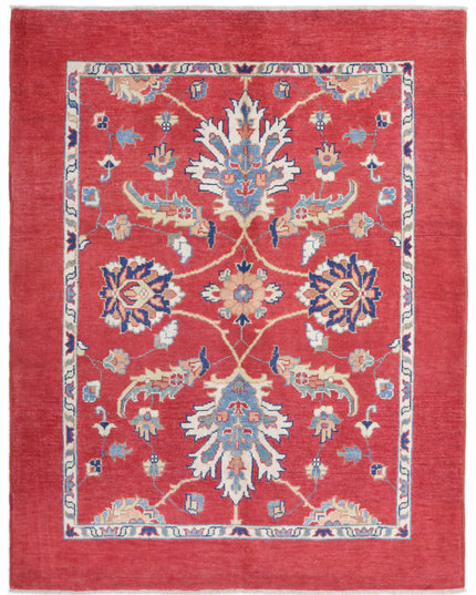 Ziegler 5' 1" X 6' 7" Hand Knotted Wool Rug 5' 1" X 6' 7" (155 X 201) / Red / Wool