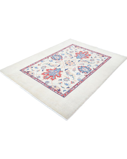 Ziegler 5' 1" X 6' 9" Hand Knotted Wool Rug 5' 1" X 6' 9" (155 X 206) / Ivory / Wool