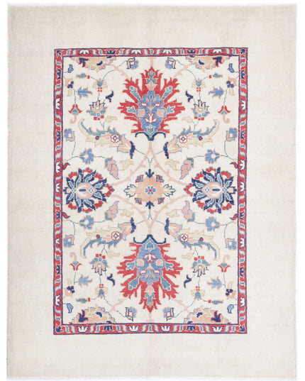 Ziegler 5' 1" X 6' 9" Hand Knotted Wool Rug 5' 1" X 6' 9" (155 X 206) / Ivory / Wool
