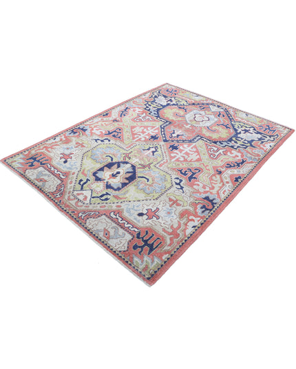 Ziegler 5' 2" X 6' 11" Hand Knotted Wool Rug 5' 2" X 6' 11" (158 X 211) / Red / Wool