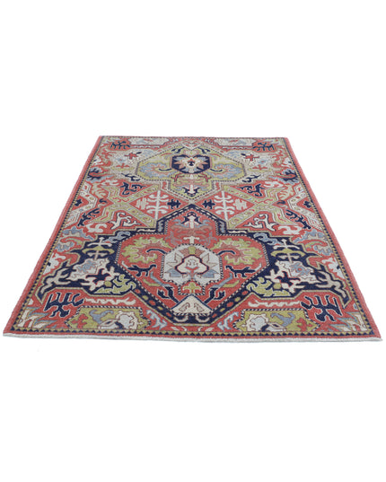 Ziegler 5' 2" X 6' 11" Hand Knotted Wool Rug 5' 2" X 6' 11" (158 X 211) / Red / Wool