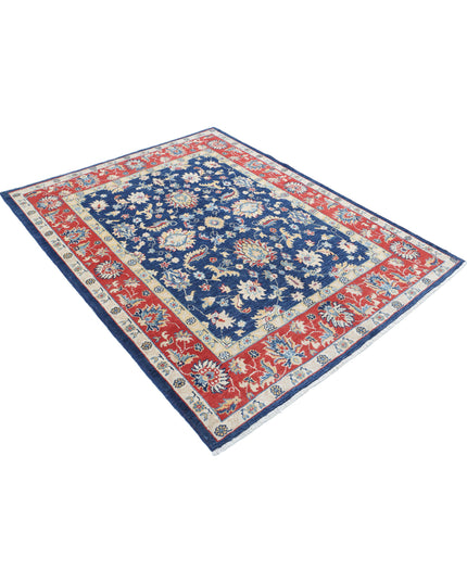 Ziegler 5' 0" X 6' 4" Hand Knotted Wool Rug 5' 0" X 6' 4" (152 X 193) / Blue / Wool