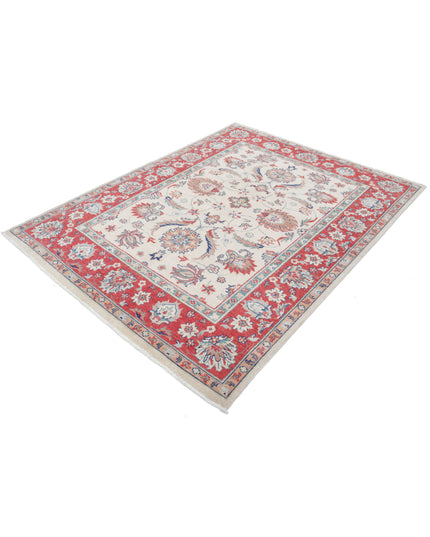 Ziegler 5' 6" X 7' 3" Hand Knotted Wool Rug 5' 6" X 7' 3" (168 X 221) / Ivory / Wool