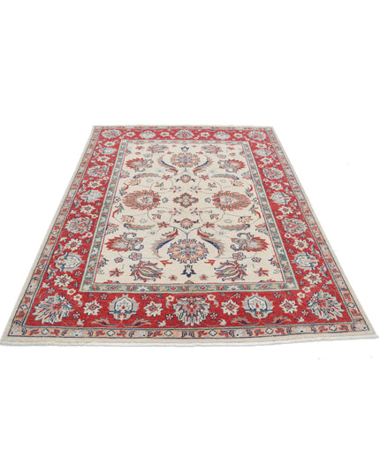 Ziegler 5' 6" X 7' 3" Hand Knotted Wool Rug 5' 6" X 7' 3" (168 X 221) / Ivory / Wool