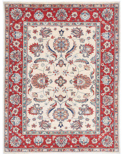 Ziegler 5' 6" X 7' 3" Hand Knotted Wool Rug 5' 6" X 7' 3" (168 X 221) / Ivory / Wool