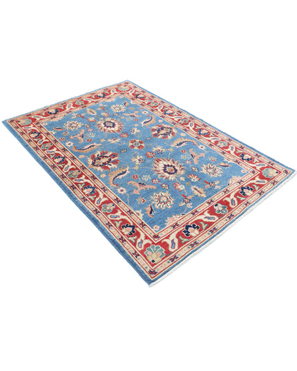 Ziegler 4' 1" X 5' 11" Hand Knotted Wool Rug 4' 1" X 5' 11" (124 X 180) / Blue / Wool