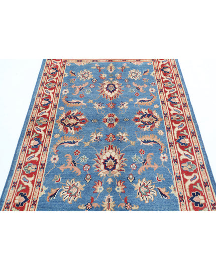 Ziegler 4' 1" X 5' 11" Hand Knotted Wool Rug 4' 1" X 5' 11" (124 X 180) / Blue / Wool