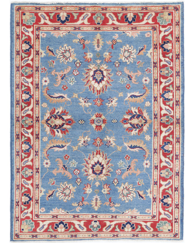Ziegler 4' 1" X 5' 11" Hand Knotted Wool Rug 4' 1" X 5' 11" (124 X 180) / Blue / Wool