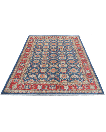 Ziegler 5' 1" X 7' 3" Hand Knotted Wool Rug 5' 1" X 7' 3" (155 X 221) / Blue / Wool