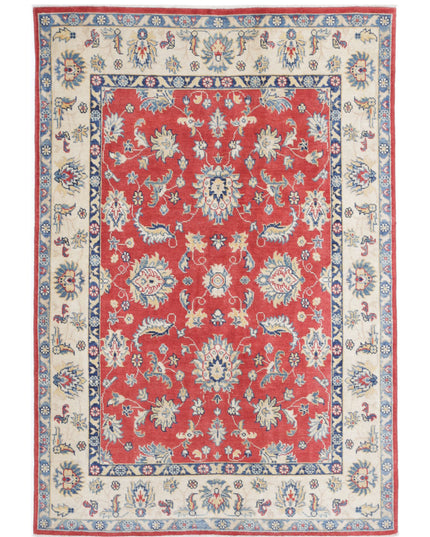 Ziegler 4' 8" X 6' 10" Hand Knotted Wool Rug 4' 8" X 6' 10" (142 X 208) / Red / Wool