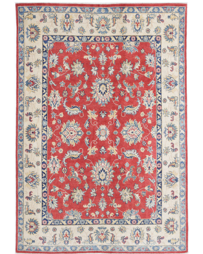 Ziegler 4' 8" X 6' 10" Hand Knotted Wool Rug 4' 8" X 6' 10" (142 X 208) / Red / Wool