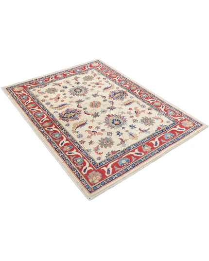 Ziegler 4' 2" X 5' 6" Hand Knotted Wool Rug 4' 2" X 5' 6" (127 X 168) / Ivory / Wool