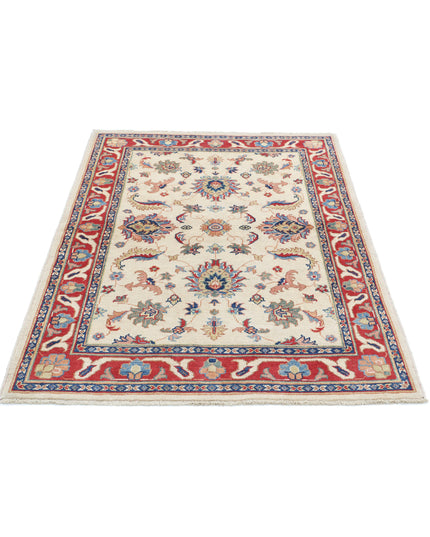 Ziegler 4' 2" X 5' 6" Hand Knotted Wool Rug 4' 2" X 5' 6" (127 X 168) / Ivory / Wool