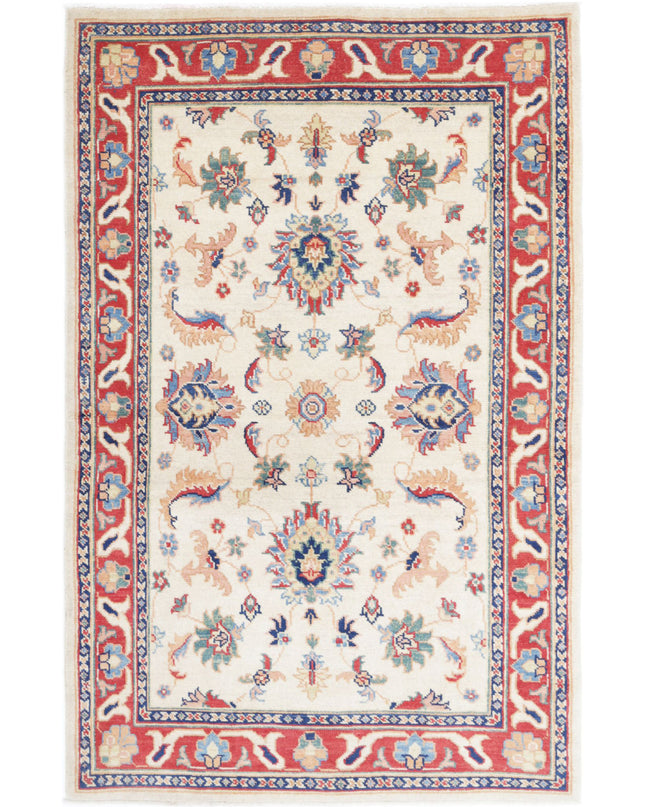 Ziegler 3' 10" X 5' 11" Hand Knotted Wool Rug 3' 10" X 5' 11" (117 X 180) / Ivory / Wool