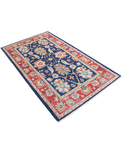 Ziegler 3' 11" X 6' 6" Hand Knotted Wool Rug 3' 11" X 6' 6" (119 X 198) / Blue / Wool