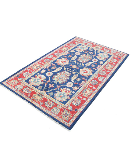 Ziegler 3' 11" X 6' 6" Hand Knotted Wool Rug 3' 11" X 6' 6" (119 X 198) / Blue / Wool