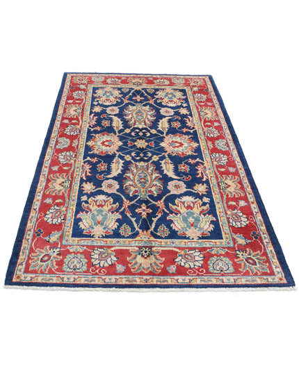 Ziegler 3' 11" X 6' 6" Hand Knotted Wool Rug 3' 11" X 6' 6" (119 X 198) / Blue / Wool