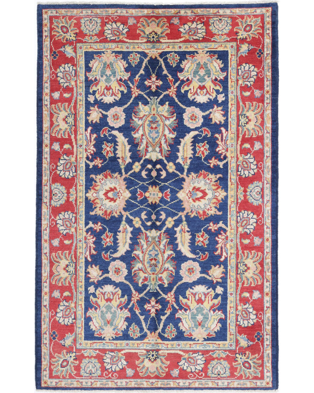 Ziegler 3' 11" X 6' 6" Hand Knotted Wool Rug 3' 11" X 6' 6" (119 X 198) / Blue / Wool