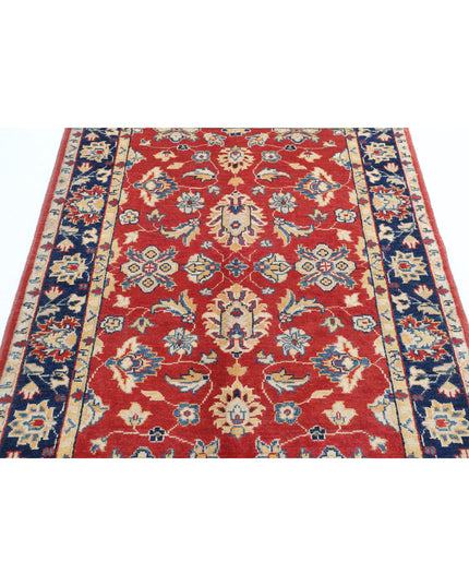 Ziegler 4' 1" X 5' 8" Hand Knotted Wool Rug 4' 1" X 5' 8" (124 X 173) / Red / Wool