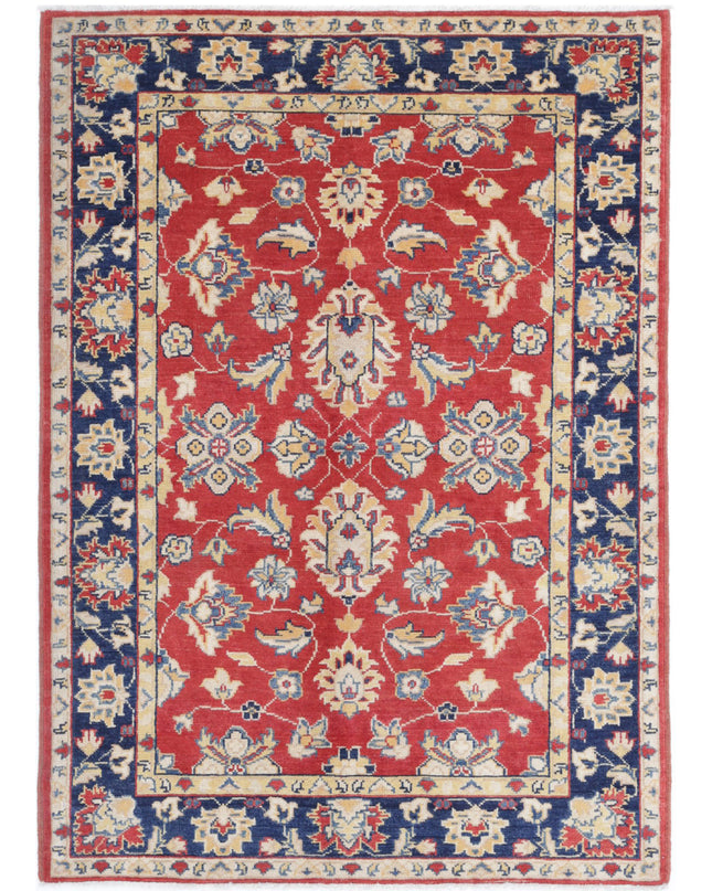 Ziegler 4' 1" X 5' 8" Hand Knotted Wool Rug 4' 1" X 5' 8" (124 X 173) / Red / Wool