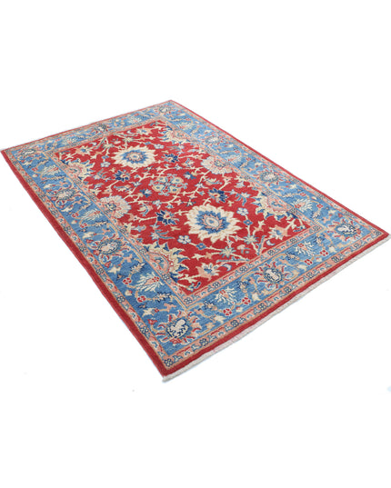 Ziegler 4' 2" X 5' 10" Hand Knotted Wool Rug 4' 2" X 5' 10" (127 X 178) / Red / Wool