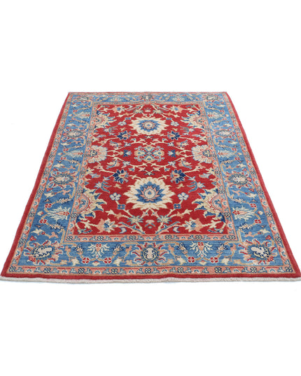 Ziegler 4' 2" X 5' 10" Hand Knotted Wool Rug 4' 2" X 5' 10" (127 X 178) / Red / Wool