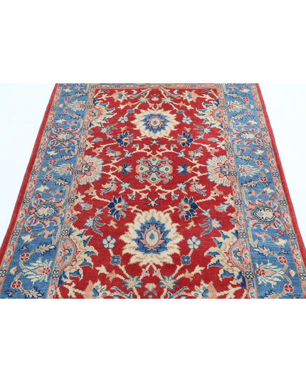 Ziegler 4' 2" X 5' 10" Hand Knotted Wool Rug 4' 2" X 5' 10" (127 X 178) / Red / Wool