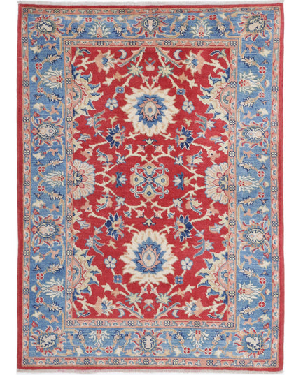 Ziegler 4' 2" X 5' 10" Hand Knotted Wool Rug 4' 2" X 5' 10" (127 X 178) / Red / Wool