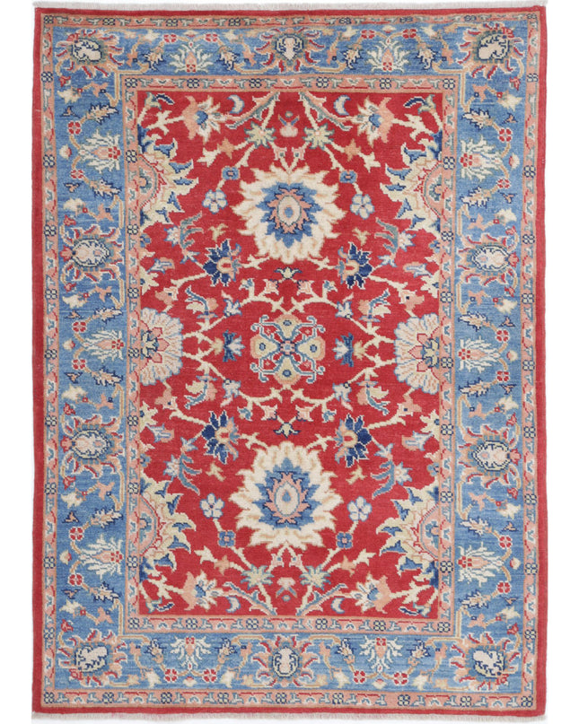 Ziegler 4' 2" X 5' 10" Hand Knotted Wool Rug 4' 2" X 5' 10" (127 X 178) / Red / Wool