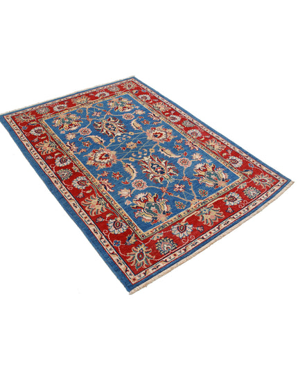 Ziegler 4' 2" X 5' 10" Hand Knotted Wool Rug 4' 2" X 5' 10" (127 X 178) / Blue / Wool