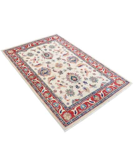 Ziegler 3' 9" X 5' 10" Hand Knotted Wool Rug 3' 9" X 5' 10" (114 X 178) / Ivory / Wool