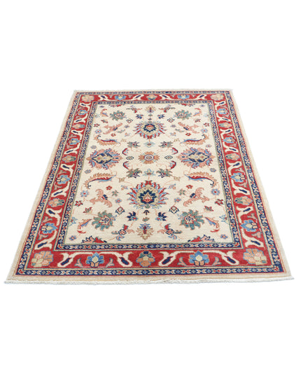 Ziegler 3' 9" X 5' 10" Hand Knotted Wool Rug 3' 9" X 5' 10" (114 X 178) / Ivory / Wool