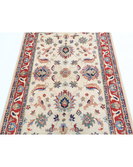 Ziegler 3' 9" X 5' 10" Hand Knotted Wool Rug 3' 9" X 5' 10" (114 X 178) / Ivory / Wool