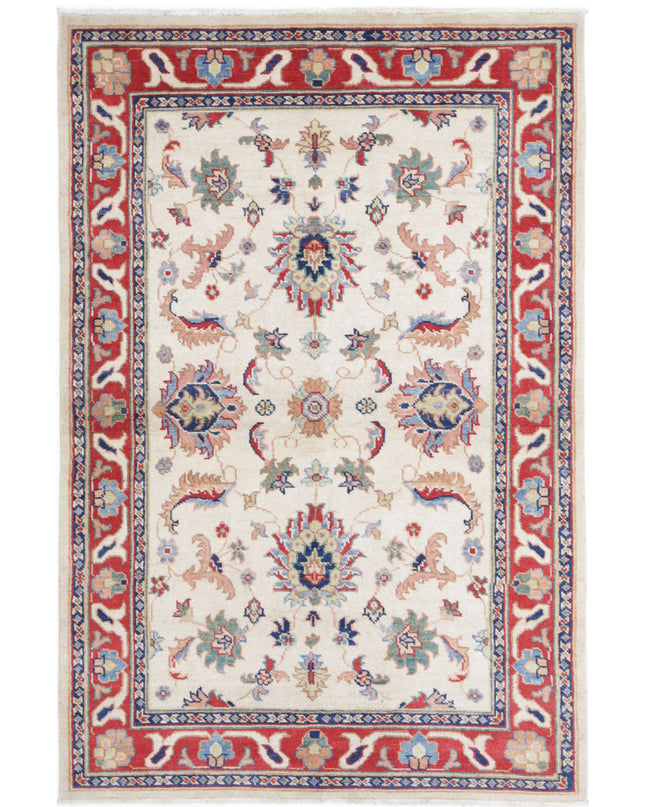 Ziegler 3' 9" X 5' 10" Hand Knotted Wool Rug 3' 9" X 5' 10" (114 X 178) / Ivory / Wool