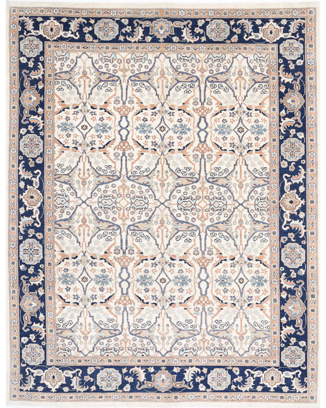 Ziegler 8' 11" X 11' 5" Hand Knotted Wool Rug 8' 11" X 11' 5" (272 X 348) / Ivory / Wool