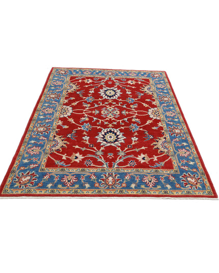 Ziegler 5' 0" X 6' 3" Hand Knotted Wool Rug 5' 0" X 6' 3" (152 X 191) / Red / Wool