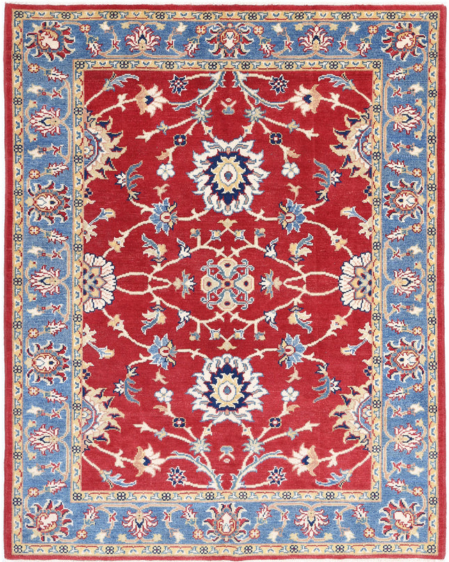 Ziegler 5' 0" X 6' 3" Hand Knotted Wool Rug 5' 0" X 6' 3" (152 X 191) / Red / Wool