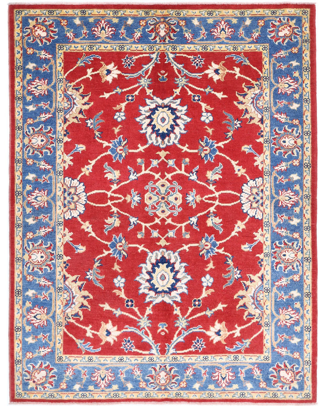 Ziegler 5' 1" X 6' 6" Hand Knotted Wool Rug 5' 1" X 6' 6" (155 X 198) / Red / Wool