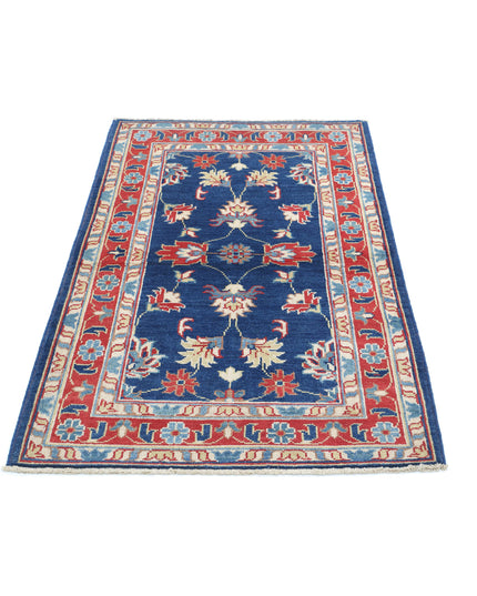 Ziegler 3' 1" X 4' 9" Hand Knotted Wool Rug 3' 1" X 4' 9" (94 X 145) / Blue / Wool