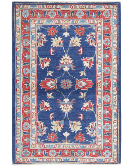 Ziegler 3' 1" X 4' 9" Hand Knotted Wool Rug 3' 1" X 4' 9" (94 X 145) / Blue / Wool