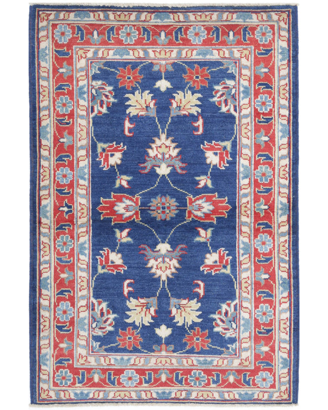 Ziegler 3' 1" X 4' 9" Hand Knotted Wool Rug 3' 1" X 4' 9" (94 X 145) / Blue / Wool