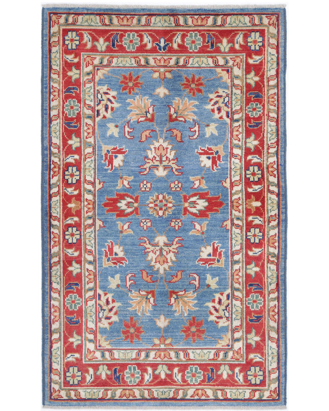 Ziegler 3' 0" X 5' 0" Hand Knotted Wool Rug 3' 0" X 5' 0" (91 X 152) / Blue / Wool