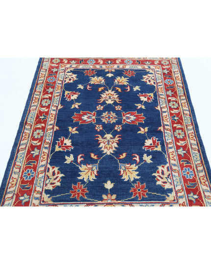 Ziegler 3' 4" X 4' 11" Hand Knotted Wool Rug 3' 4" X 4' 11" (101 X 150) / Blue / Wool