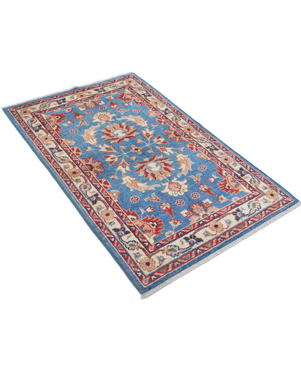 Ziegler 3' 0" X 4' 9" Hand Knotted Wool Rug 3' 0" X 4' 9" (91 X 145) / Blue / Wool