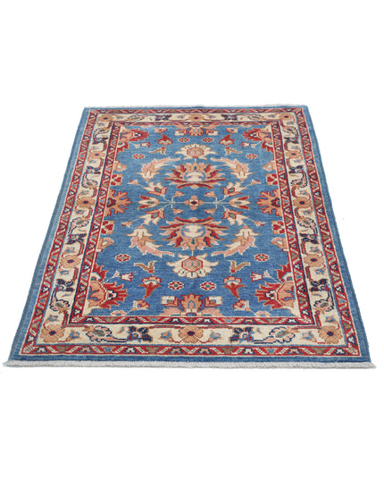 Ziegler 3' 0" X 4' 9" Hand Knotted Wool Rug 3' 0" X 4' 9" (91 X 145) / Blue / Wool