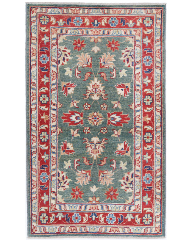 Ziegler 2' 11" X 5' 0" Hand Knotted Wool Rug 2' 11" X 5' 0" (89 X 152) / Green / Wool